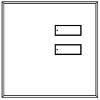 Lutron Homeworks Europese seeTouch Faceplate - 2 Button Framless