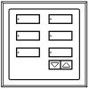 Lutron europea HomeWorks seeTouch Faceplate - 6 pulsante Alza / Abbassa Inserisci