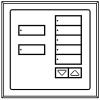 Lutron Homeworks Europese seeTouch Faceplate - 7 Button Raise / Lower invoegen