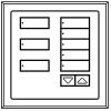 Lutron Homeworks Europese seeTouch Faceplate - 8 knop Raise / Lower invoegen