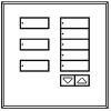 Lutron europea HomeWorks seeTouch Faceplate - 8 pulsante Alza / Abbassa Framless