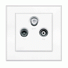 Lutron Socket Single SAT TV FM Triplex Point Terminated