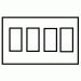 Lutron seeTouch 4 Gang Wallstation Replacement Frame