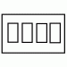 Lutron Nova T 4 Gang murale remplacement Frame