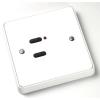 Rako Wireless Lighting RPP02-W - 2 Button White Flat Metal Plate