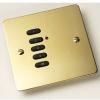 Rako Wireless Lighting RPP05-PB - 5 Button Polished Brass Flat Metal Plate