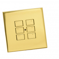 Rako wired lighting WK-EOS-6 polished brass keypad