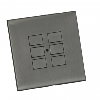 Rako wired lighting WK-EOS-6 Satin Chrome keypad