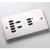 Rako Wireless Lighting RCP07-03 - Double Gang 7 plus 3 Button Keypad - Flat Metal Cover Plate