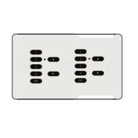 Rako Wireless Lighting RCS07-07 - Double Gang 7 plus 7 Button Keypad - Hidden Screw Fixing