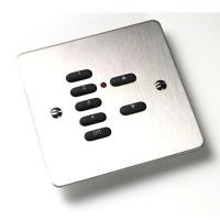 Rako Wireless Lighting RPP07-SS - 7 Button Brushed Stainless Steel Flat Metal Plate