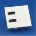 Rako Lighting WCM-020 - 2 Button Frame and Insert Keypad with White Insert