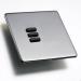 Rako Wireless Blinds RCM-030 - 3 Button Keypad - Hidden Fixing Black Nickel