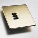 Rako Wireless Blinds RCM-030 - 3 Button Keypad - Hidden Fixing Polished Brass