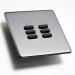 Rako Wireless Blinds - RLF-060 Replacement 6 Button Crabtree Platinum Faceplates