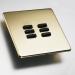 Rako Wireless Blinds RCM-060 - 6 Button Keypad - Hidden Fixing Polished Brass