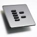 Rako Lighting 7 Button Keypad - Hidden Fixing Black Nickel