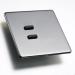 Rako Lighting 2 Button Keypad - Hidden Fixing Black Nickel