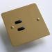 Rako Lighting 2 Button Keypad - Flat Polished Brass