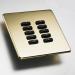 Rako Lighting 10 Button Keypad - Hidden Fixing Polished Brass