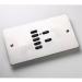 Rako Wireless Lighting RCP07-00 - Double Gang 7 Button Keypad - Flat Metal Plate