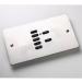 Rako Wireless Lighting RCP07-00 - Double Gang 7 Button Keypad - Flat Metal Plate