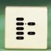 Rako Wireless Lighting RCS07-PB - 7 Button Keypad Polished Brass - Hidden Screw Fixing