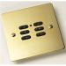 Rako Wireless Lighting RPS06-PB - 6 Button Keypad - Polished Brass Flat Metal Plate