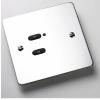 Rako Wireless Lighting RPP02-MSS - 2 Button Polished Stainless Steel Flat Metal Plate