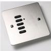 Rako Wireless Lighting RPP05-MSS - 5 Button Polished Stainless Steel Flat Metal Plate