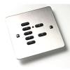 Rako Wireless Lighting RPP07-MSS - 7 Button Polished Stainless Steel Flat Metal Plate