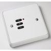 Rako Wireless Blinds RPS03-W - 3 Button Keypad - White Flat Metal Plate