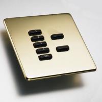 Rako wireless lighting RCM 7 button polished brass keypad