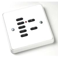 Rako Wireless Lighting RPP07-W - 7 Button White Flat Metal Plate