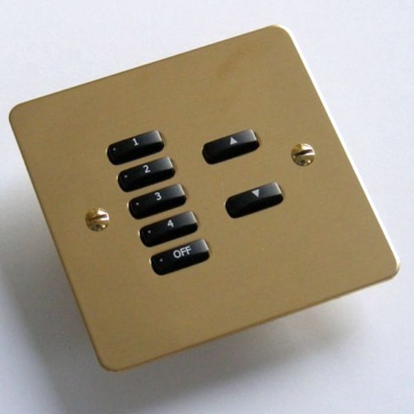 Rako Lighting Keypads - Polished Brass Metal Flat Plate