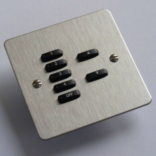 Rako Lighting Keypads - Brushed Stainless Steel Flat Plate